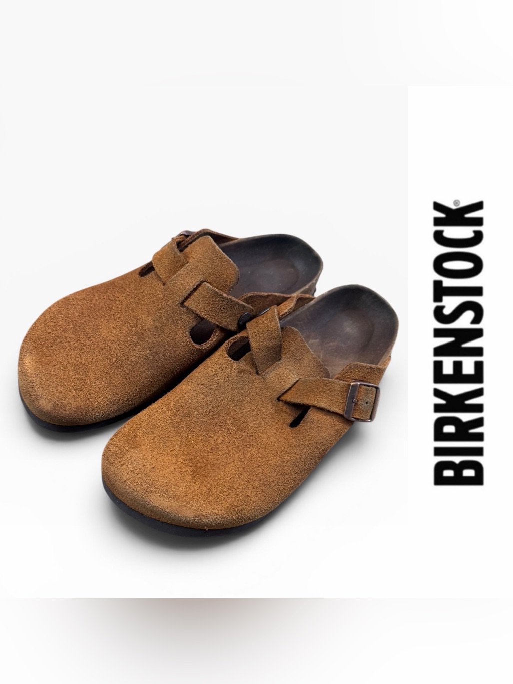 Birkenstock Boston Suede Clogs - Brown Suede